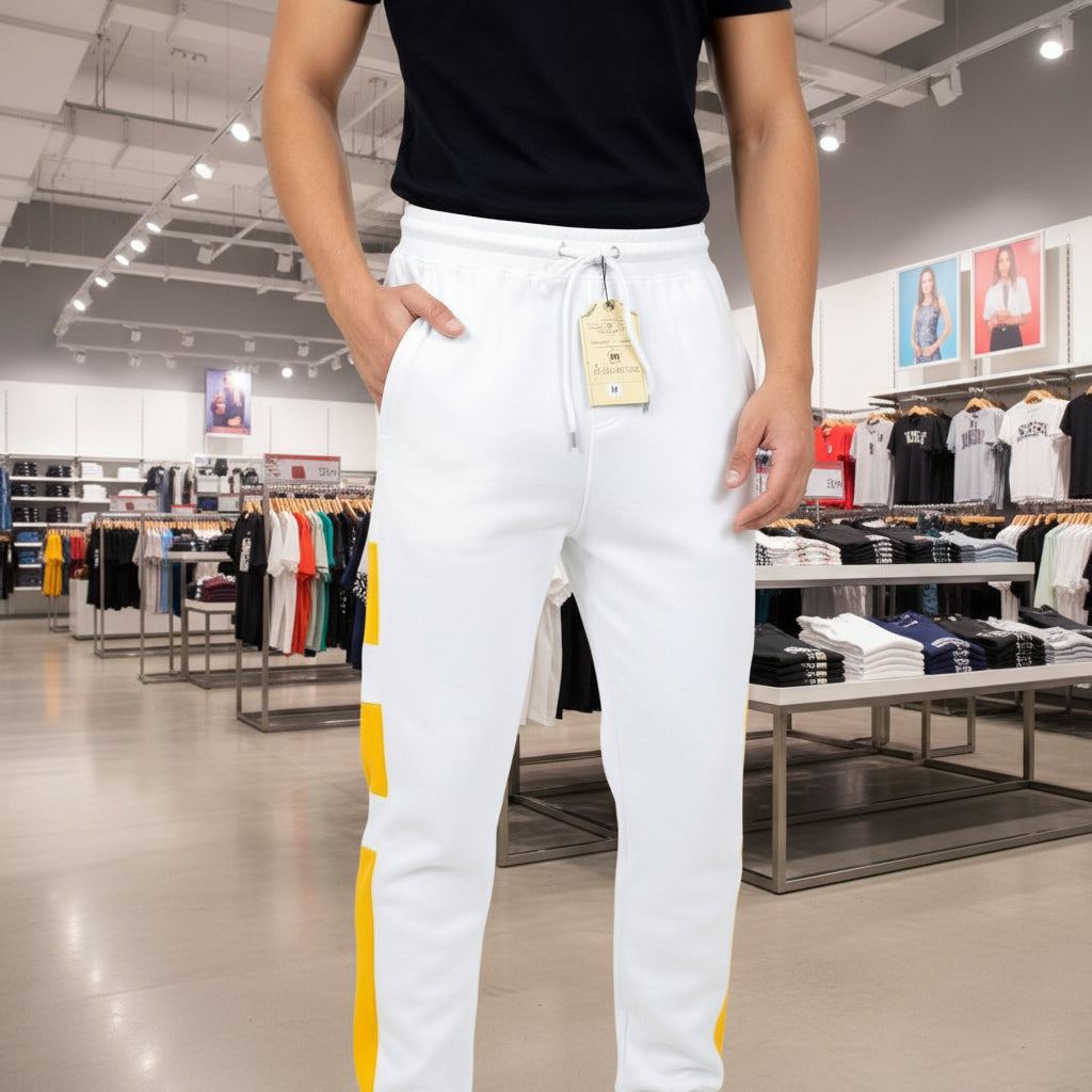 MH Men’s Urban Side-Stripe Joggers – Slim Fit Contrast Panel Sweatpants | 5 Colors | Sizes (S-XXL)
