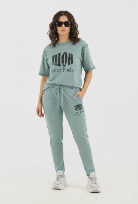 Ledis Casual Two-Piece Tracksuit with Logo Detail