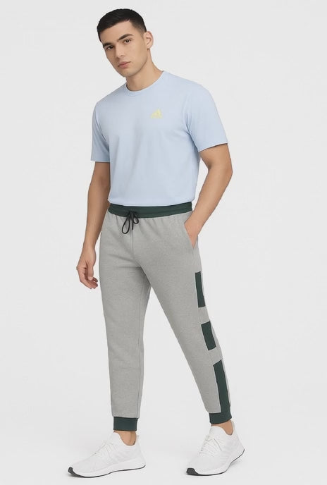 Men’s Grey Trouser with Dark Black Stripe Panels | (Sizes S/30-XXL/38) | MH