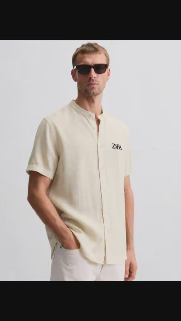 Men’s Premium Rich Linen Half Sleeve Shirt | Band Collar | Summer Casual | 4 Colors | M–XXL | MH