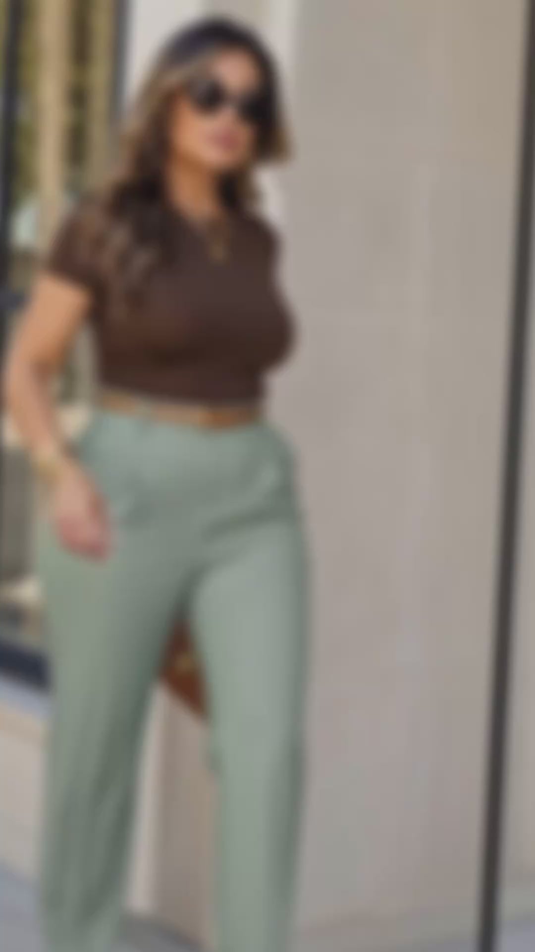 Women’s High Waist Straight Leg Colored Trousers | Office Smart Casual Pants | Size 26”–36” | UAE