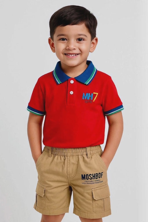 Boys Premium Polo T-Shirt | Classic & Contrast Collar | Embroidered Logo | Age 9–16 Years | UAE