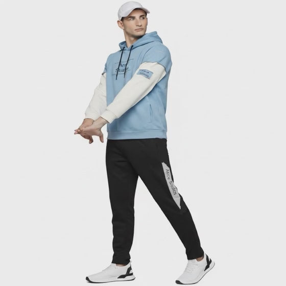 Men's Color-Block Hoodie and Jogger Set (Ance Studios Style)./MH