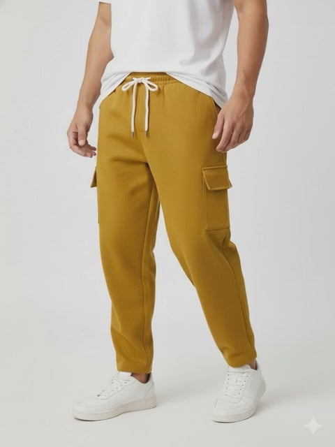 Men’s Premium Velvet Cargo Joggers – Slim Fit Utility Sweatpants (M-XXL) | MH
