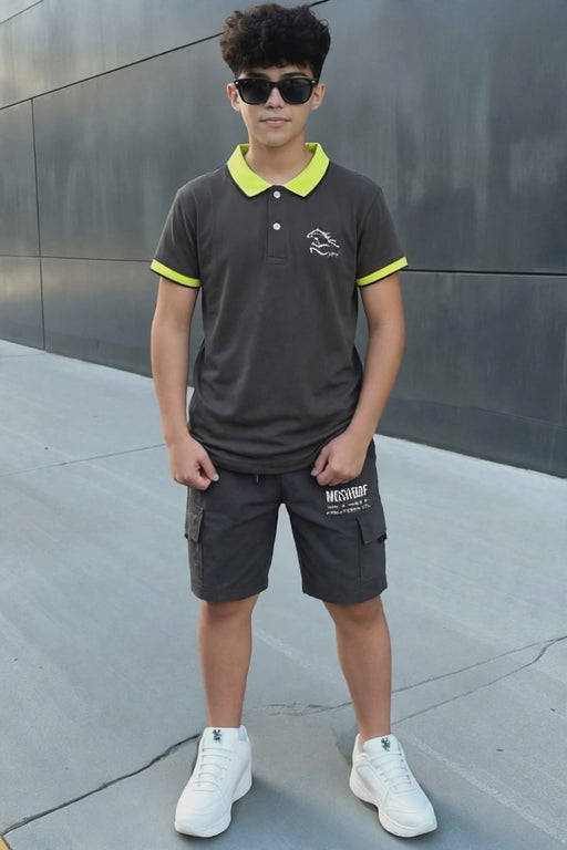 Boys Premium Polo T-Shirt | Classic & Contrast Collar | Embroidered Logo | Age 9–16 Years | UAE
