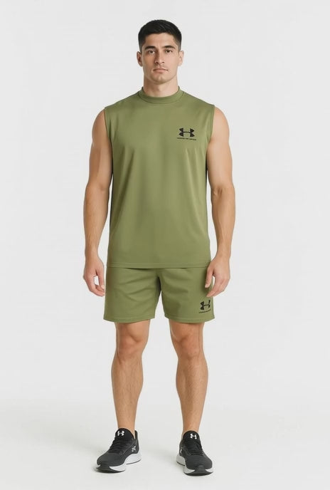 Men's Oversized Muscle Tee & Shorts Set | Breathable Gym Coord - 8 Colors | Sizes M-XXL |MH