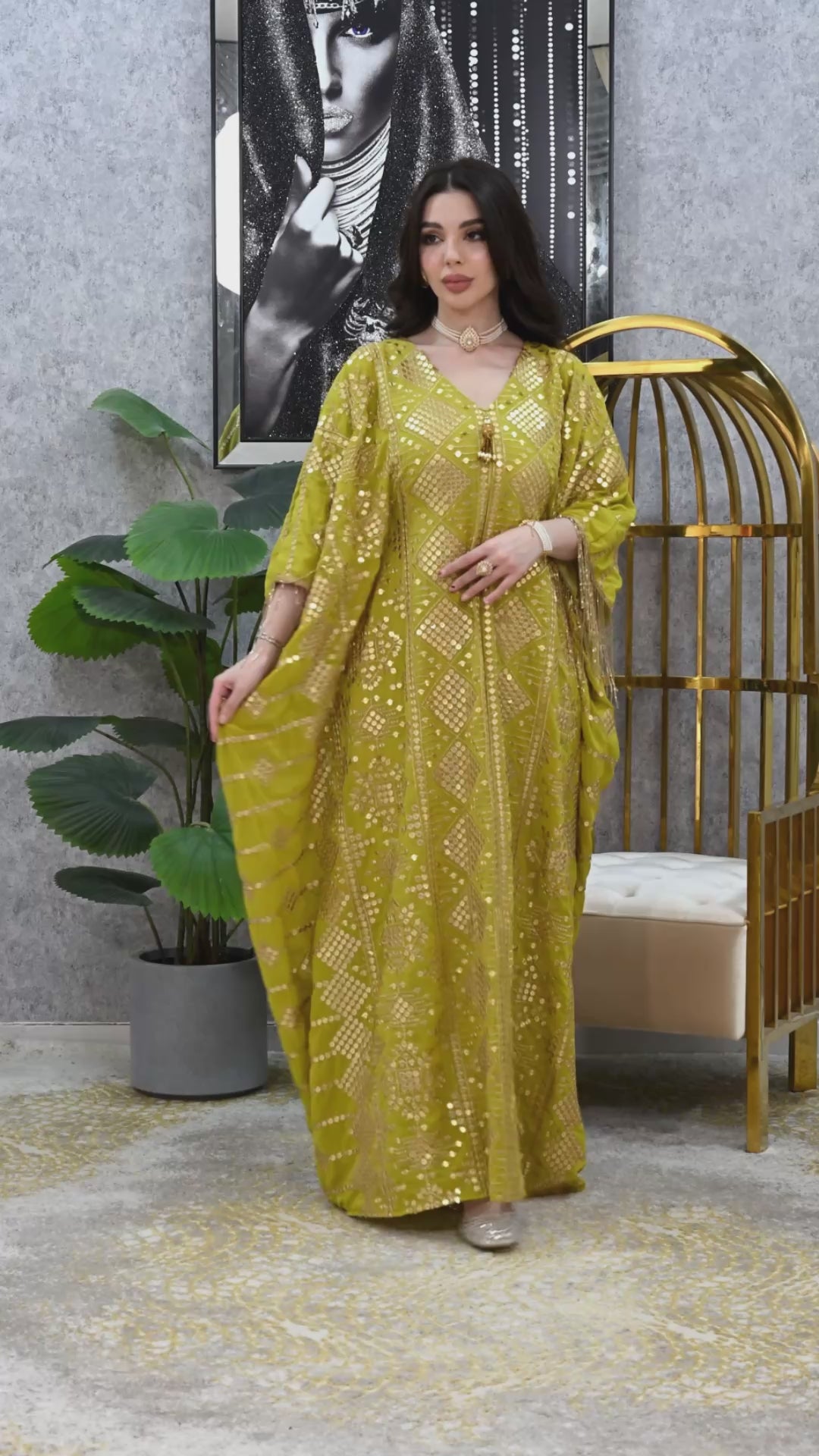Elite Royal Embroidered Kaftan Gown – Luxury Hand-Crafted Evening Dress | 4 Colors | Sizes M-XXL | MH
