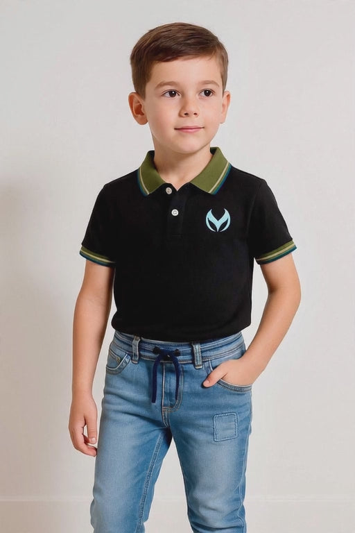 Boys Premium Polo T-Shirt | Classic & Contrast Collar | Embroidered Logo | Age 9–16 Years | UAE