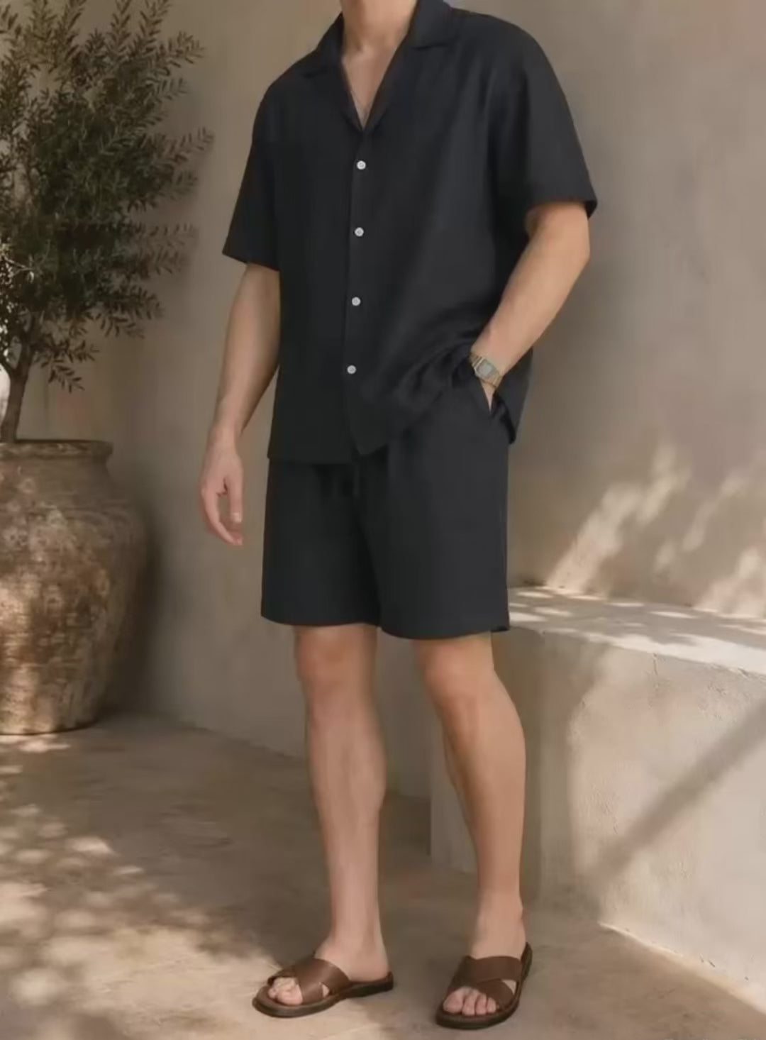 Men’s Premium Linen Half Sleeve Shirt & Shorts Co-ord Set | Resort Wear | Vacation Outfit | M–XXL