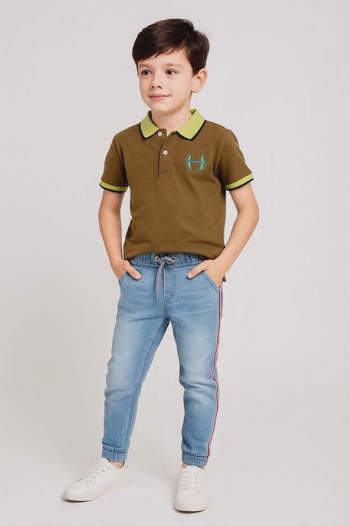 Boys Premium Polo T-Shirt | Classic & Contrast Collar | Embroidered Logo | Age 9–16 Years | UAE