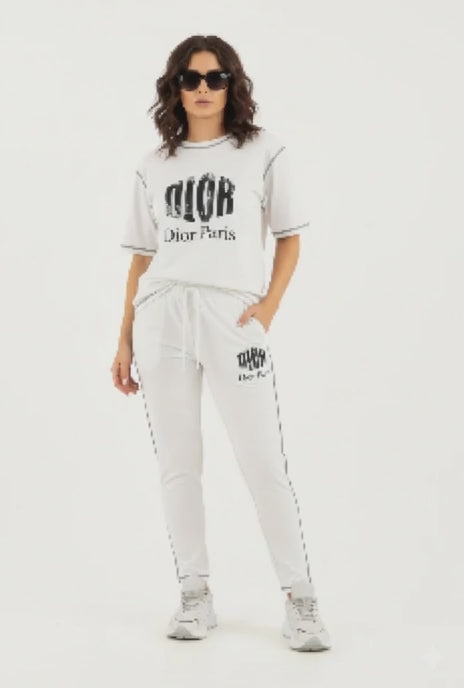Ledis Casual Two-Piece Tracksuit with Logo Detail