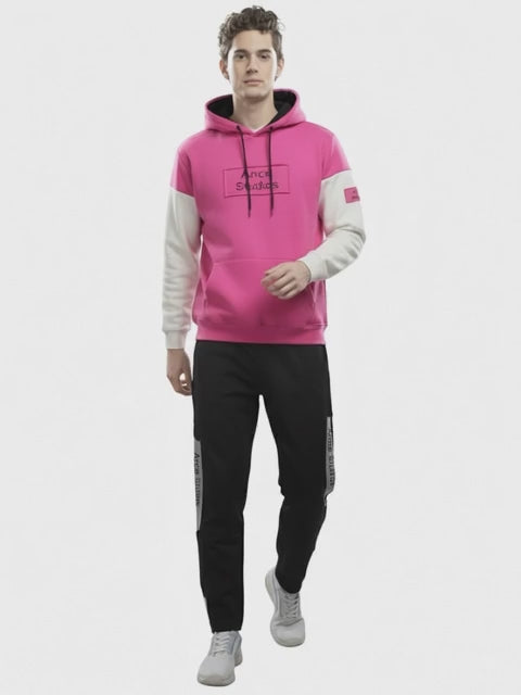 Men's Color-Block Hoodie and Jogger Set (Ance Studios Style)./MH