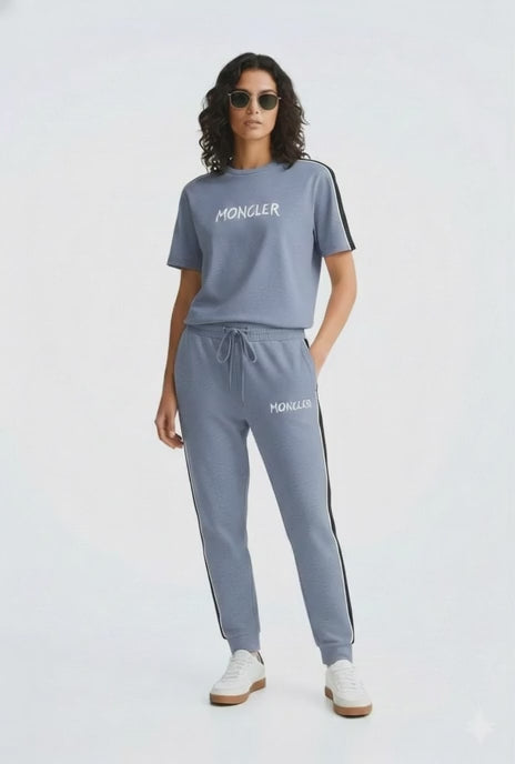 Ladies Signature Moncler Co-ord Set – Short Sleeve & Joggers | MH