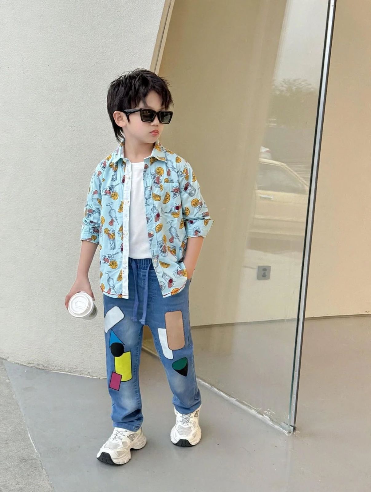 Kids Stylish Long Sleeve Shirt for Boys | Trendy Fashion Outfit UAE (3-14yrs)MH